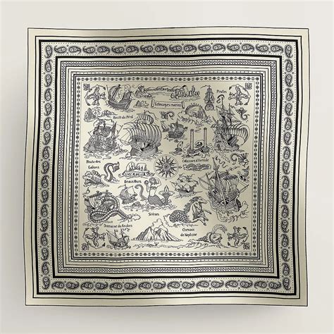 tatouages marins hermes|Hermès Tatouages Marins Bandana Cashmere Shawl .